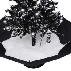 VidaXL Arbre De Noël Neigeux Avec Base De Parapluie Noir 75 Cm PVC -Homcom Boutique 8719883994895 4