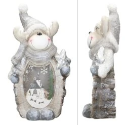 Figurine De Renne Avec éclairage LED 53 Cm Décoration Ornement D'intérieur Noël