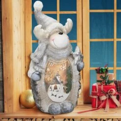 Figurine De Renne Avec éclairage LED 53 Cm Décoration Ornement D'intérieur Noël -Homcom Boutique 8719987972782 7