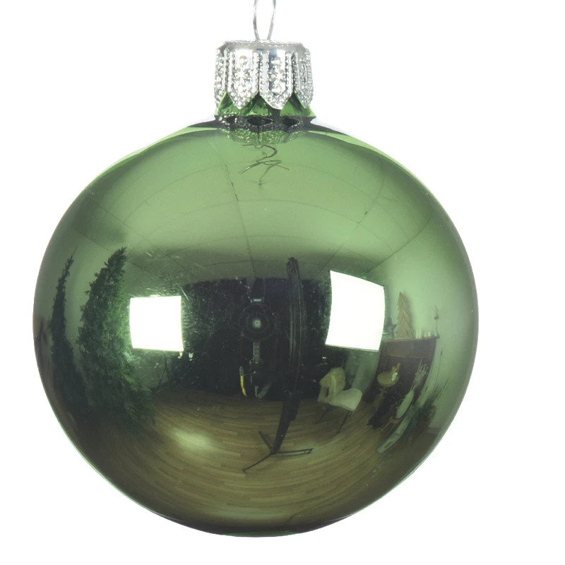 Boule De Noël Gui Vert Brillant Ø8 1 Boule De Noël Gui Vert Brillant Ø8