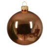 Décoration De Noël Boules De Verre Brillantes Couleur Cuivre Rouge ø 8cm