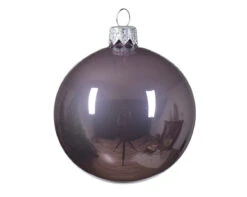 Boule De Noël En Verre émaillé Lilas Cristal ø 8cm