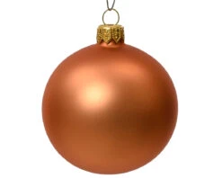 Décoration De Noël Boules En Verre Mat Couleur Cuivre Rouge ø 8cm