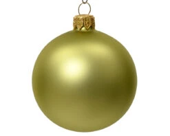 Boule De Noël En Verre Dépoli Couleur Pistache ø 10cm