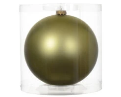Boule De Noël En Verre Mat Pour Décorations De Noël Couleur Pistache ø 15cm