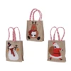 Ensemble De Sacs De Noël En Polyester Multicolores Pour Cadeaux De Taille Moyenne