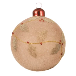 Boule De Noël Opaque Rose Ø8 Cm