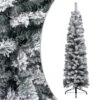 VidaXL Sapin De Noël Artificiel Mince Flocon De Neige Vert 150 Cm PVC