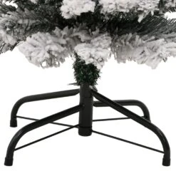 VidaXL Sapin De Noël Artificiel Mince Flocon De Neige Vert 150 Cm PVC -Homcom Boutique 8720286011522 4