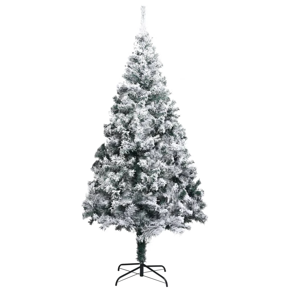 VidaXL Sapin De Noël Artificiel Avec Neige Floquée Vert 180 Cm PVC 2 VidaXL Sapin De Noël Artificiel Avec Neige Floquée Vert 180 Cm PVC – Image 2