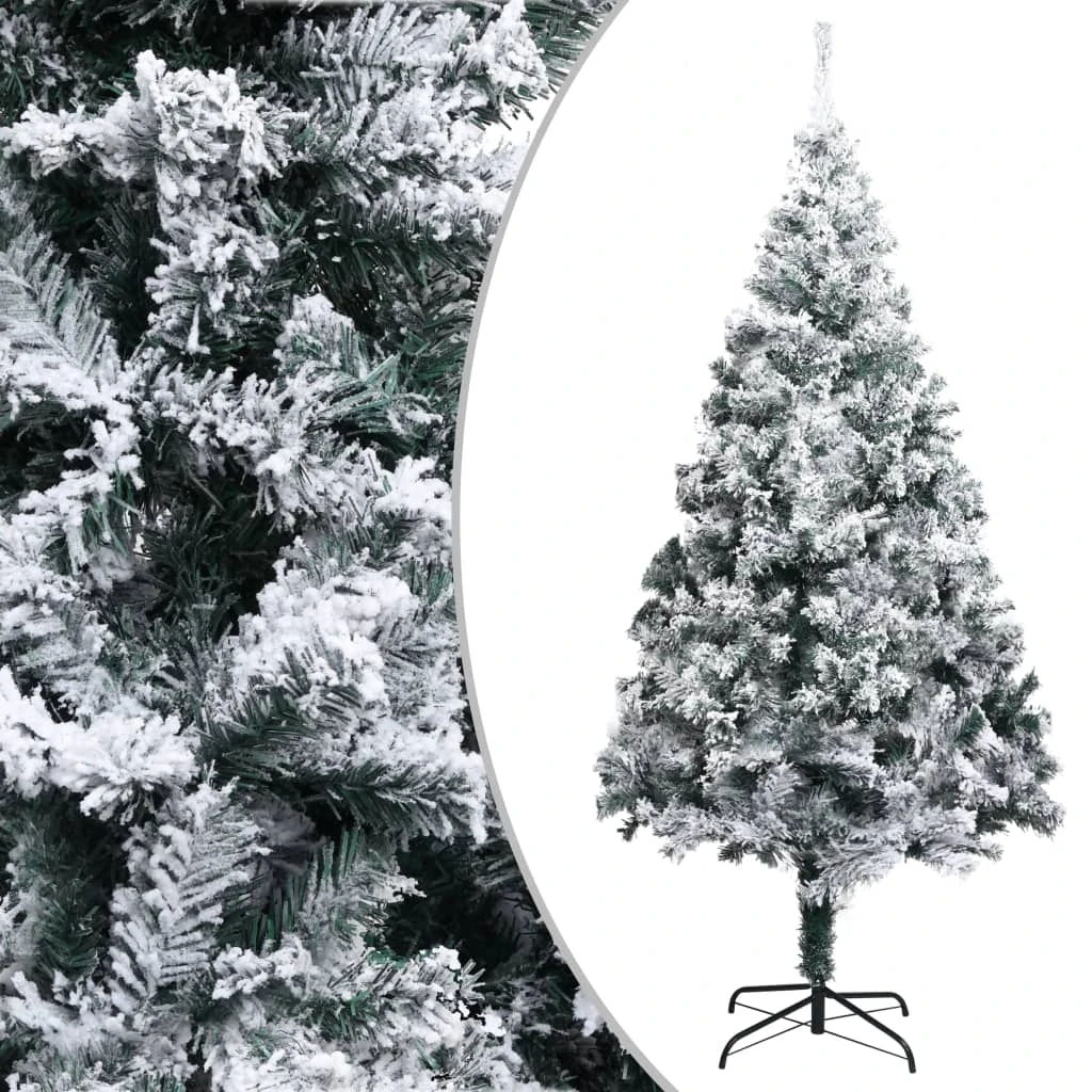 VidaXL Sapin De Noël Artificiel Avec Neige Floquée Vert 210 Cm PVC 1 VidaXL Sapin De Noël Artificiel Avec Neige Floquée Vert 210 Cm PVC