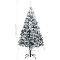 VidaXL Sapin De Noël Artificiel Avec Neige Floquée Vert 210 Cm PVC 9 VidaXL Sapin De Noël Artificiel Avec Neige Floquée Vert 210 Cm PVC -Homcom Boutique 8720286011645 5