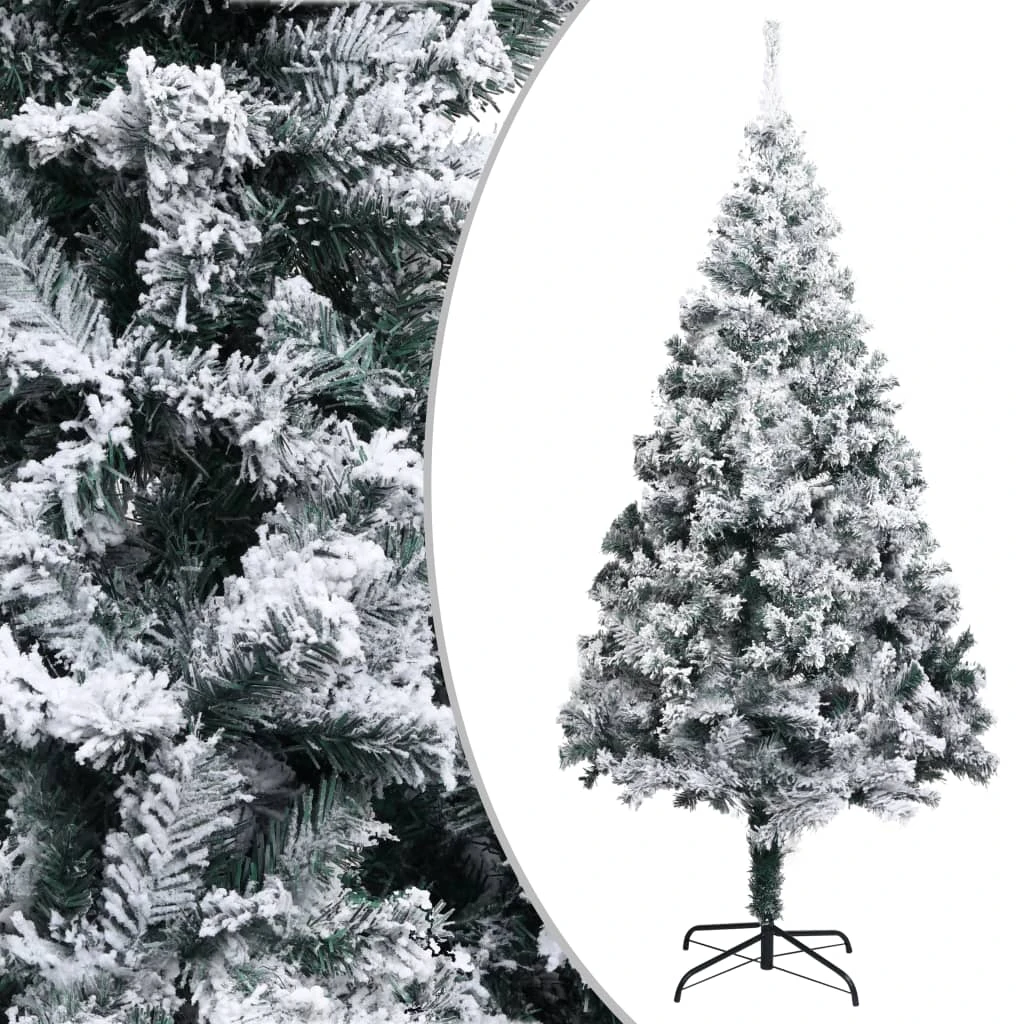 VidaXL Sapin De Noël Artificiel Avec Neige Floquée Vert 180 Cm PVC 1 VidaXL Sapin De Noël Artificiel Avec Neige Floquée Vert 180 Cm PVC
