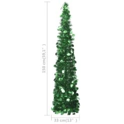 VidaXL Sapin De Noël Artificiel Escamotable Vert 150 Cm PET -Homcom Boutique 8720286014646 5