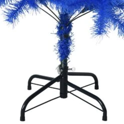 VidaXL Sapin De Noël Artificiel Avec Support Bleu 150 Cm PVC 6 VidaXL Sapin De Noël Artificiel Avec Support Bleu 150 Cm PVC -Homcom Boutique 8720286014783 4