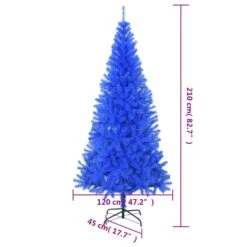 VidaXL Sapin De Noël Artificiel Avec Support Bleu 210 Cm PVC -Homcom Boutique 8720286014806 5