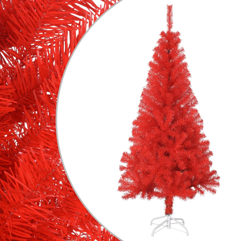 VidaXL Sapin De Noël Artificiel Avec Support Rouge 150 Cm PVC 2 VidaXL Sapin De Noël Artificiel Avec Support Rouge 150 Cm PVC – Image 2