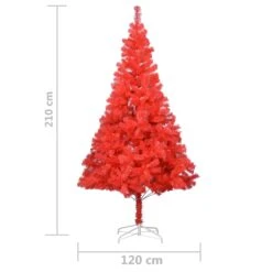 VidaXL Sapin De Noël Artificiel Avec Support Rouge 240 Cm PVC -Homcom Boutique 8720286014837 4