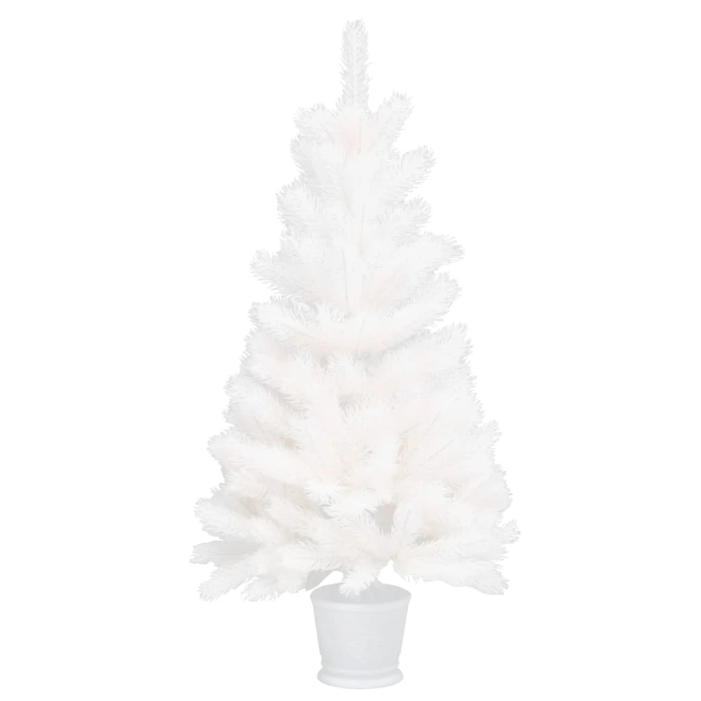 VidaXL Arbre De Noël Artificiel Aiguilles Réalistes Blanc 90 Cm 2 VidaXL Arbre De Noël Artificiel Aiguilles Réalistes Blanc 90 Cm – Image 2