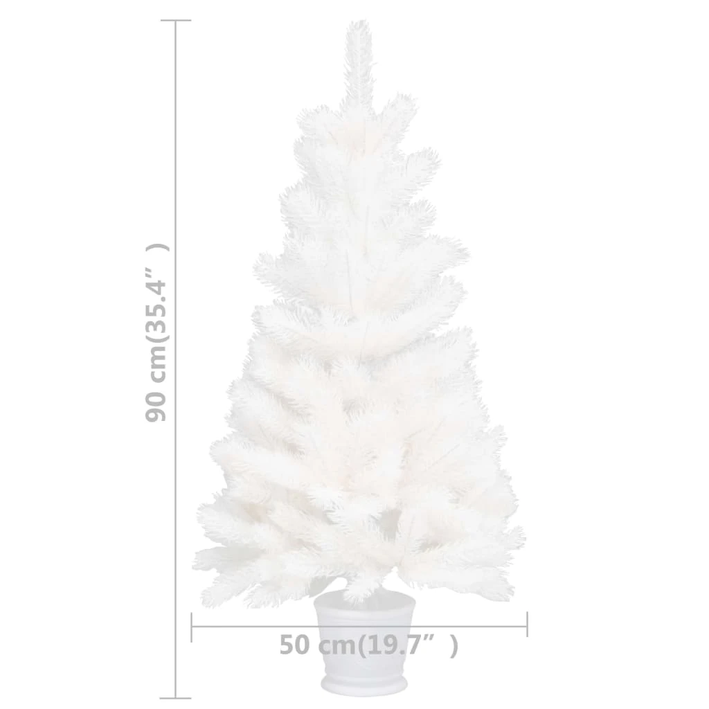 VidaXL Arbre De Noël Artificiel Aiguilles Réalistes Blanc 90 Cm 5 VidaXL Arbre De Noël Artificiel Aiguilles Réalistes Blanc 90 Cm – Image 5