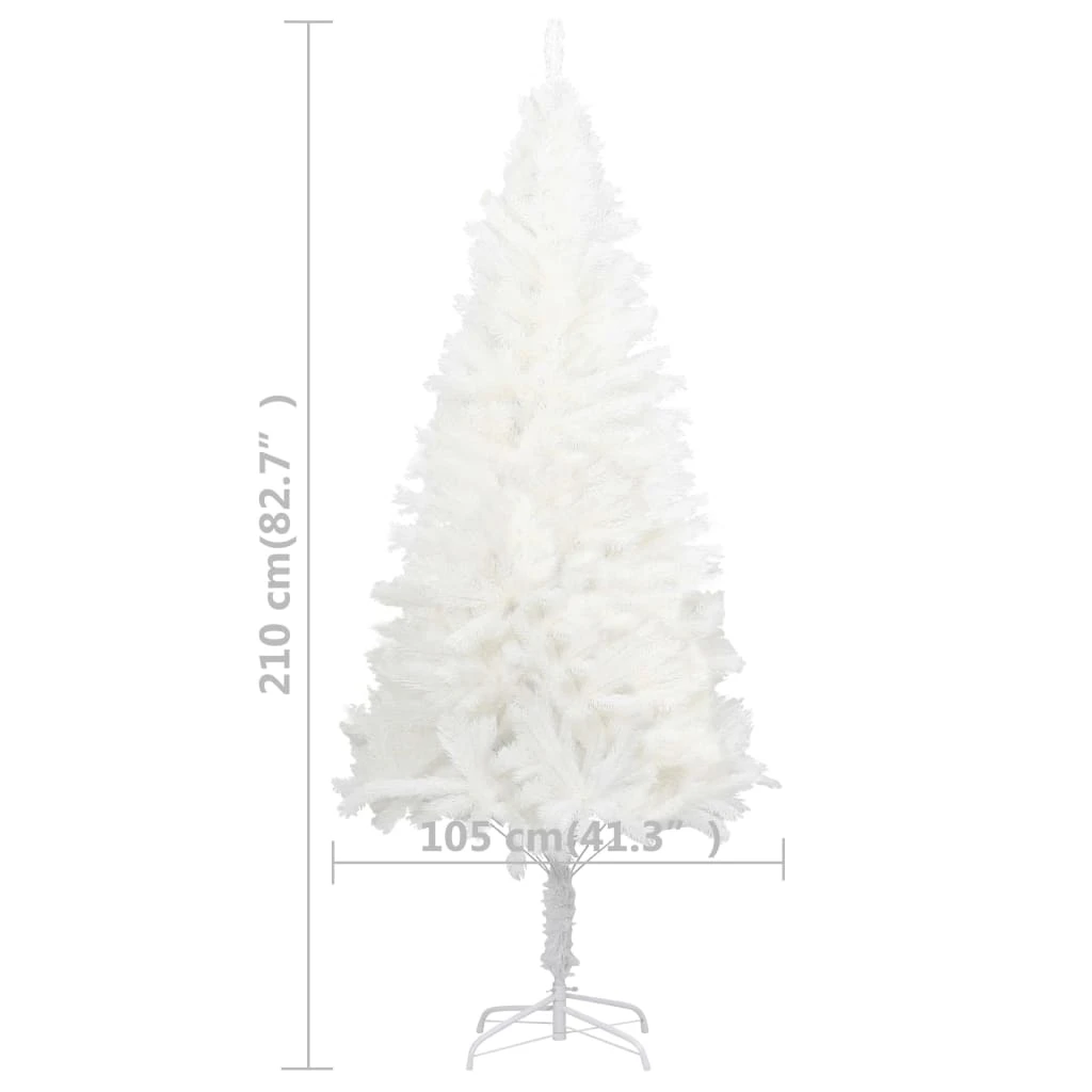 VidaXL Arbre De Noël Artificiel Avec LED Et Boules Blanc 150 Cm 3 VidaXL Arbre De Noël Artificiel Avec LED Et Boules Blanc 150 Cm – Image 3