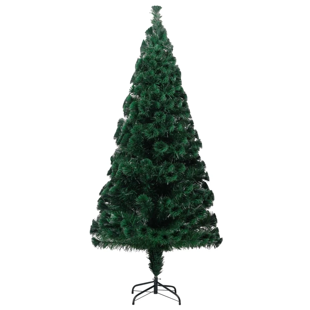 VidaXL Sapin De Noël Artificiel Avec Support Vert 210 Cm Fibre Optique 2 VidaXL Sapin De Noël Artificiel Avec Support Vert 210 Cm Fibre Optique – Image 2