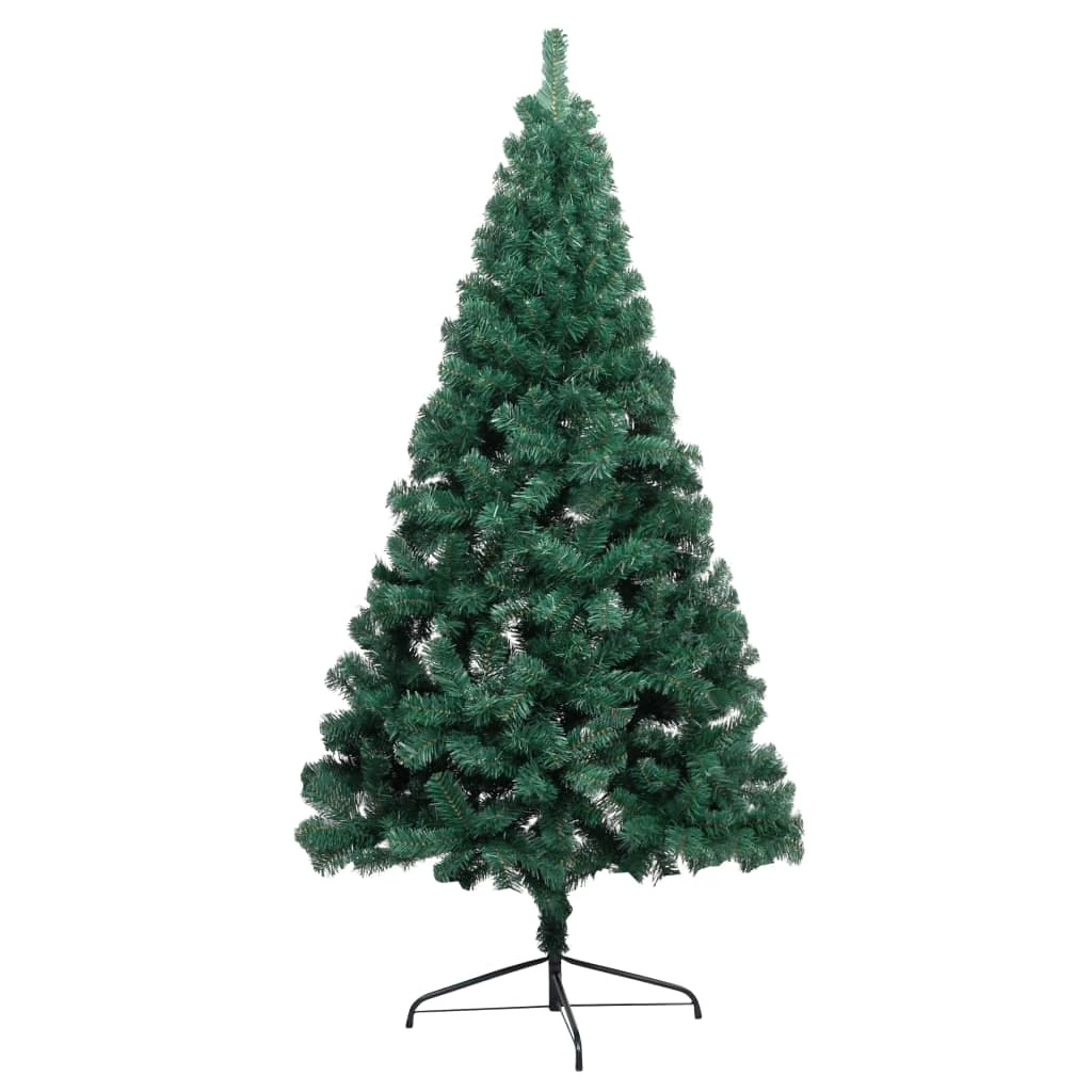 VidaXL Sapin De Noël Artificiel Moitié Avec Support Vert 180 Cm PVC 2 VidaXL Sapin De Noël Artificiel Moitié Avec Support Vert 180 Cm PVC – Image 2
