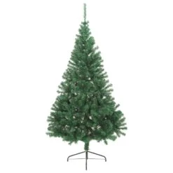 VidaXL Demi-arbre De Noël Artificiel Avec LED Et Boules Vert 240 Cm