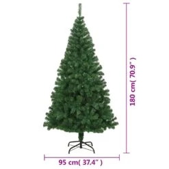 VidaXL Arbre De Noël Artificiel Avec Branches épaisses Vert 180 Cm PVC 9 VidaXL Arbre De Noël Artificiel Avec Branches épaisses Vert 180 Cm PVC -Homcom Boutique 8720286015100 5