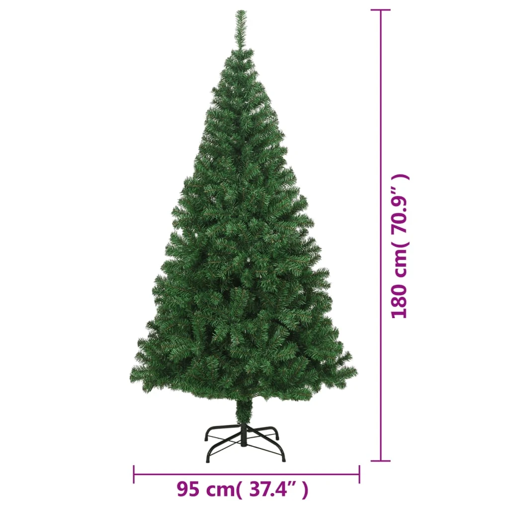 VidaXL Arbre De Noël Artificiel Avec Branches épaisses Vert 180 Cm PVC 5 VidaXL Arbre De Noël Artificiel Avec Branches épaisses Vert 180 Cm PVC – Image 5