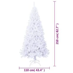 VidaXL Arbre De Noël Artificiel Avec LED Et Boules Blanc 150 Cm PVC -Homcom Boutique 8720286015155 5