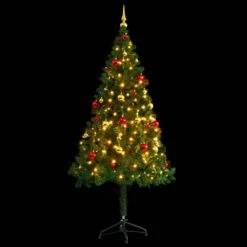 VidaXL Arbre De Noël Artificiel Avec Boules Et LED Vert 180 Cm -Homcom Boutique 8720286017708 3