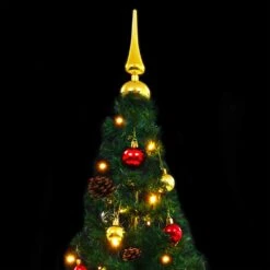VidaXL Arbre De Noël Artificiel Avec Boules Et LED Vert 180 Cm -Homcom Boutique 8720286017708 5