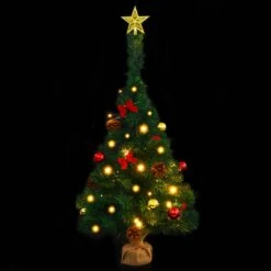 VidaXL Arbre De Noël Artificiel Avec Boules Et LED Vert 64 Cm -Homcom Boutique 8720286017753 3