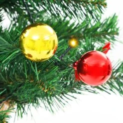 VidaXL Arbre De Noël Artificiel Avec Boules Et LED Vert 64 Cm -Homcom Boutique 8720286017753 6