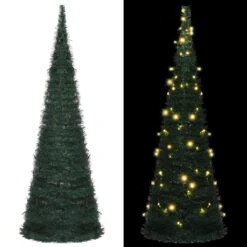 VidaXL Sapin De Noël Artificiel Avec Guirlandes Et LED Vert 180 Cm -Homcom Boutique 8720286017937 1