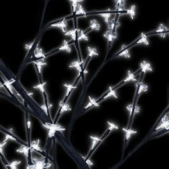 VidaXL Sapin De Noël 128 LED Blanc Froid Cerisier En Fleurs 120 Cm 8 VidaXL Sapin De Noël 128 LED Blanc Froid Cerisier En Fleurs 120 Cm -Homcom Boutique 8720286026984 4