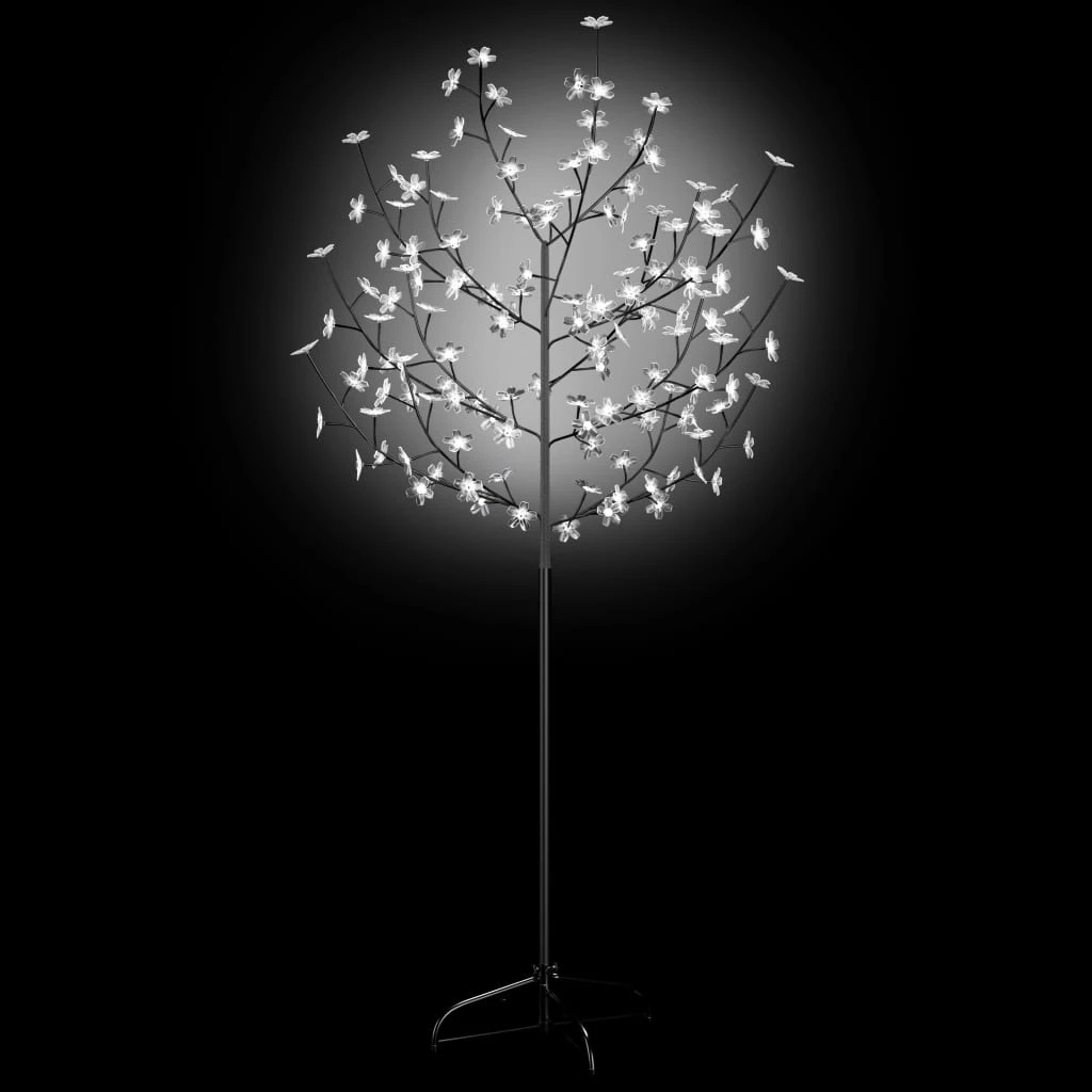VidaXL Sapin De Noël 120 LED Blanc Froid Cerisier En Fleurs 150 Cm 2 VidaXL Sapin De Noël 120 LED Blanc Froid Cerisier En Fleurs 150 Cm – Image 2
