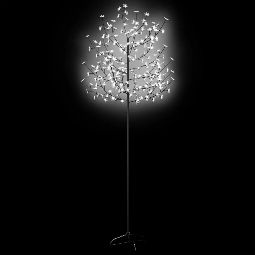 VidaXL Sapin De Noël 220 LED Blanc Froid Cerisier En Fleurs 220 Cm 2 VidaXL Sapin De Noël 220 LED Blanc Froid Cerisier En Fleurs 220 Cm – Image 2