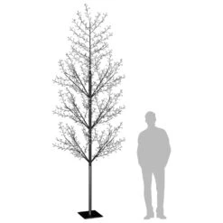 VidaXL Sapin De Noël 1200 LED Blanc Froid Cerisier En Fleurs 400 Cm -Homcom Boutique 8720286027127 4