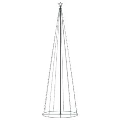 VidaXL Arbre De Noël Cône 330 LED Colorées Décoration 100x300 Cm 8 VidaXL Arbre De Noël Cône 330 LED Colorées Décoration 100x300 Cm -Homcom Boutique 8720286027264 3 1