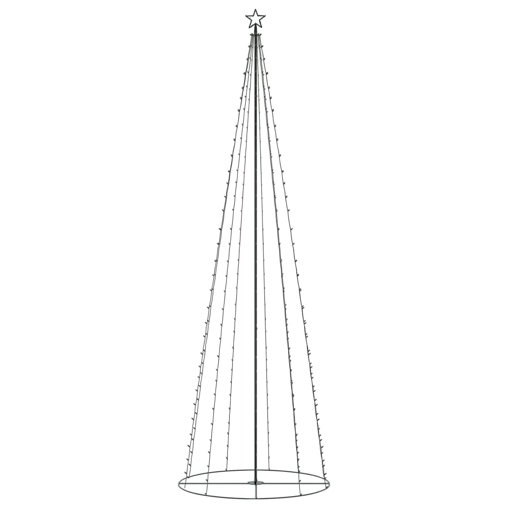 VidaXL Arbre De Noël Cône 330 LED Colorées Décoration 100x300 Cm 3 VidaXL Arbre De Noël Cône 330 LED Colorées Décoration 100x300 Cm – Image 3