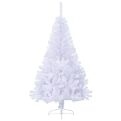 VidaXL Sapin De Noël Artificiel Moitié Avec Support Blanc 150 Cm PVC