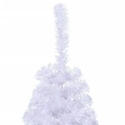 VidaXL Sapin De Noël Artificiel Moitié Avec Support Blanc 150 Cm PVC -Homcom Boutique 8720286361504 4