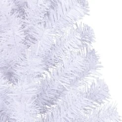 VidaXL Sapin De Noël Artificiel Moitié Avec Support Blanc 150 Cm PVC -Homcom Boutique 8720286361504 5
