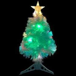 VidaXL Sapin De Noël Artificiel Avec LED Blanc 64 Cm Fibre Optique -Homcom Boutique 8720286361801 4