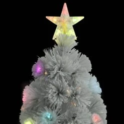 VidaXL Sapin De Noël Artificiel Avec LED Blanc 180 Cm Fibre Optique -Homcom Boutique 8720286361825 4