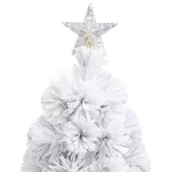 VidaXL Sapin De Noël Artificiel Avec LED Blanc 210 Cm Fibre Optique 9 VidaXL Sapin De Noël Artificiel Avec LED Blanc 210 Cm Fibre Optique -Homcom Boutique 8720286361849 5