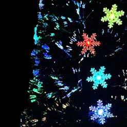 VidaXL Sapin De Noël Et Flocons De Neige LED Noir 240 Cm Fibre Optique -Homcom Boutique 8720286361948 5