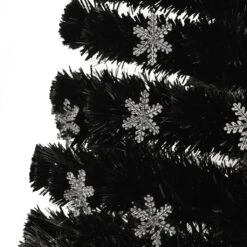 VidaXL Sapin De Noël Et Flocons De Neige LED Noir 240 Cm Fibre Optique -Homcom Boutique 8720286361955 4
